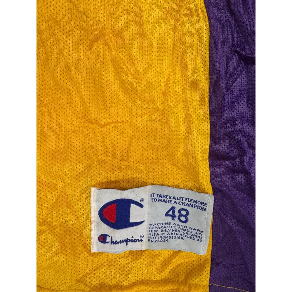 Lakers Kobe Bryant Jersey Mens XL Champion NBA Basketball Gold Size 48 Vintage - Picture 5 of 7